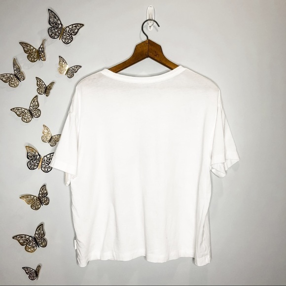 🦋🌙 CALVIN KLEIN | Classic White Long Crop Top - Picture 4 of 9